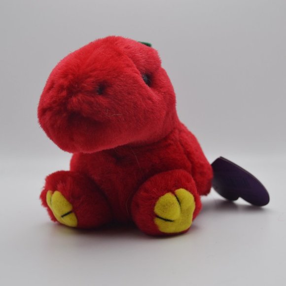 Drake the Red Dinosaur Puffkins by Swibco Style 6631 Bean Bag Plush000 - Picture 2 of 8